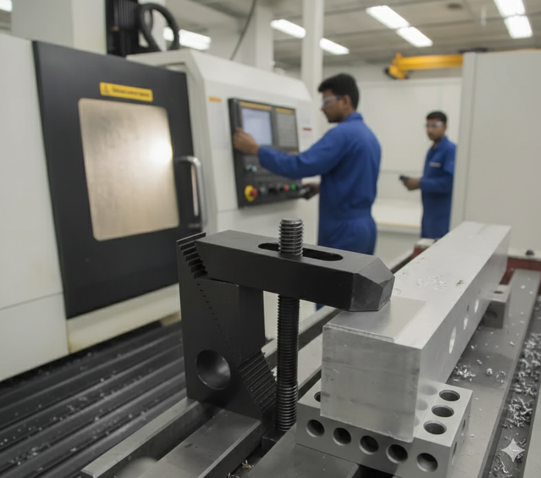 Flat Strap Clamp: What It Is, How It Works &amp; When You Should Use It (Chennai CNC Workshop Guide)