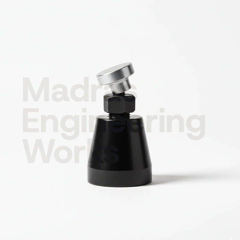 Screw jack with swivel head for clamping irregular parts on VMC — Madras Engineering Works Chennai