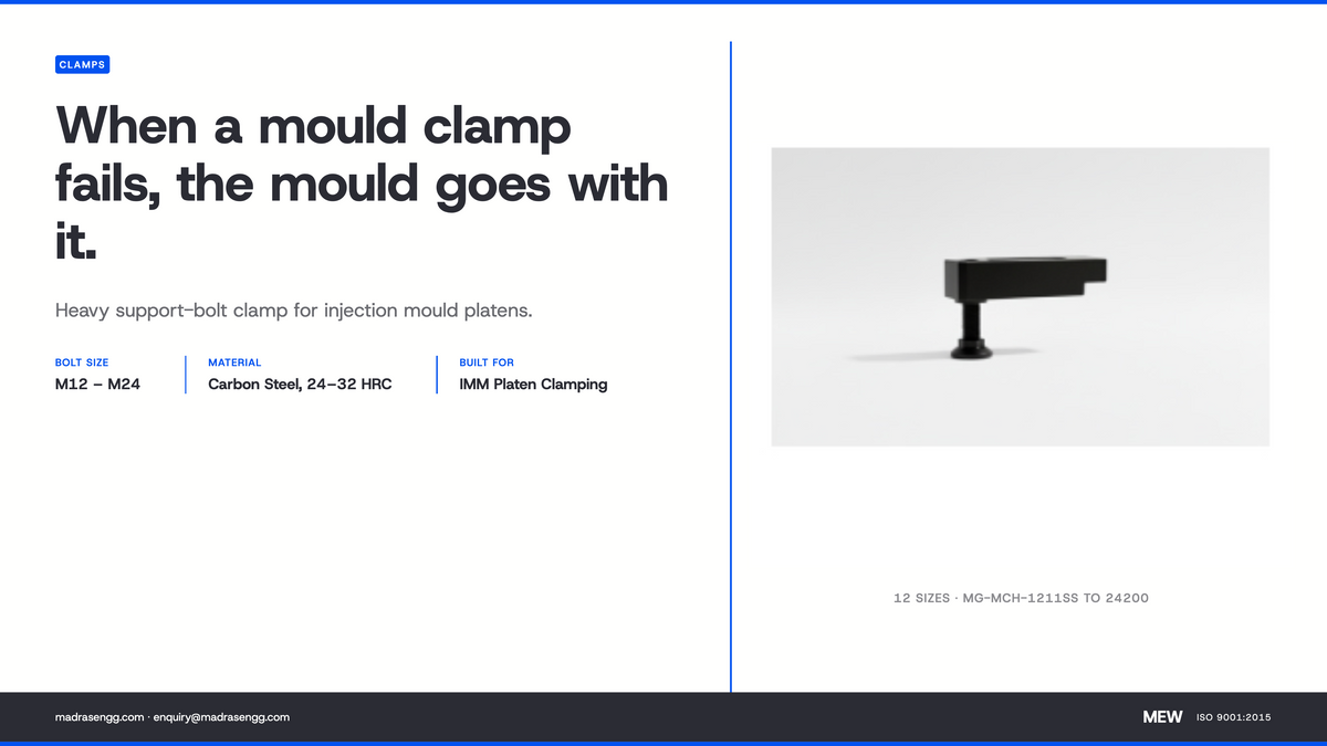Mould Clamp with Heavy Support Bolt (MG-MCH): Sizes, Fit, and Why It Matters