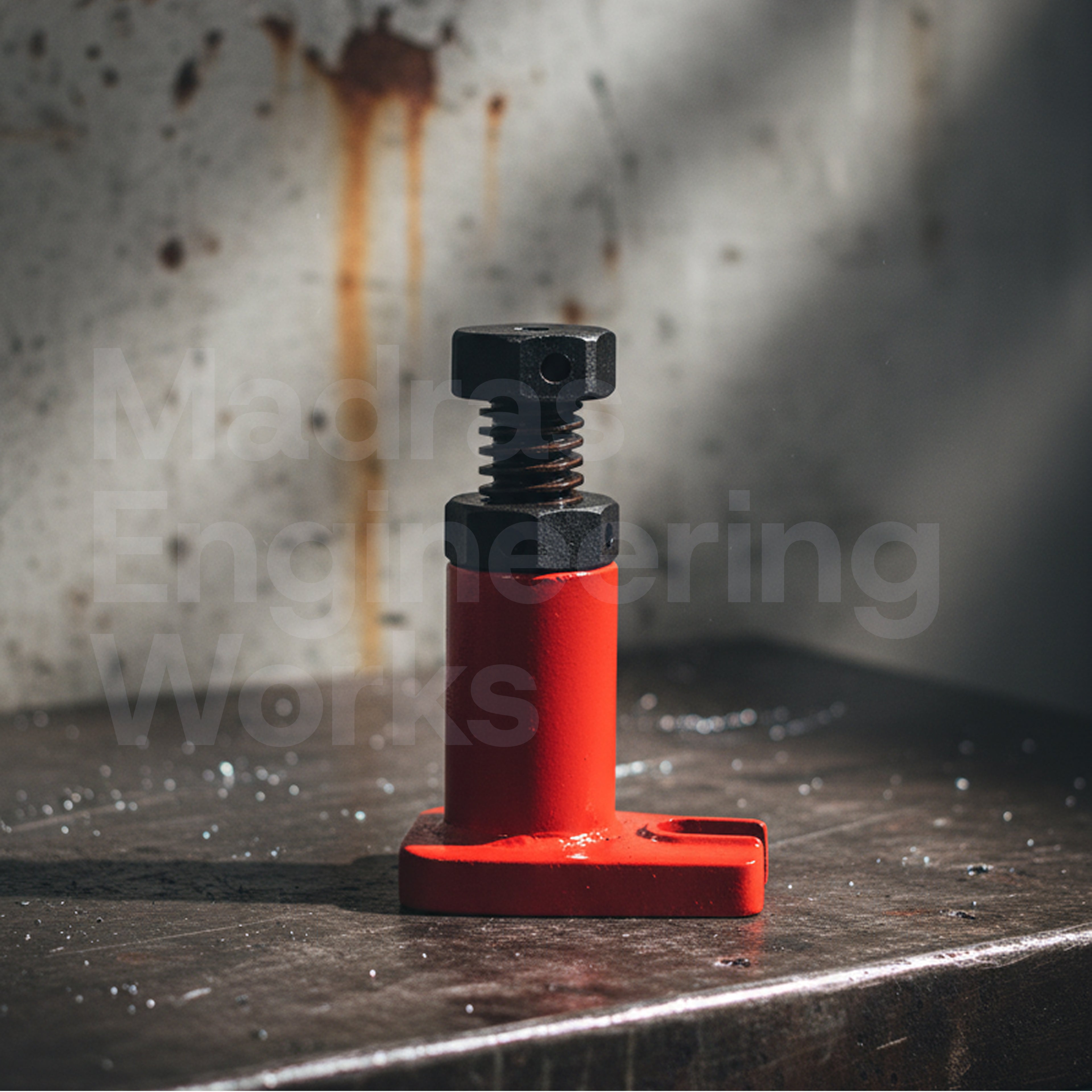Screw jack with single side flange and Ring Type lock nut