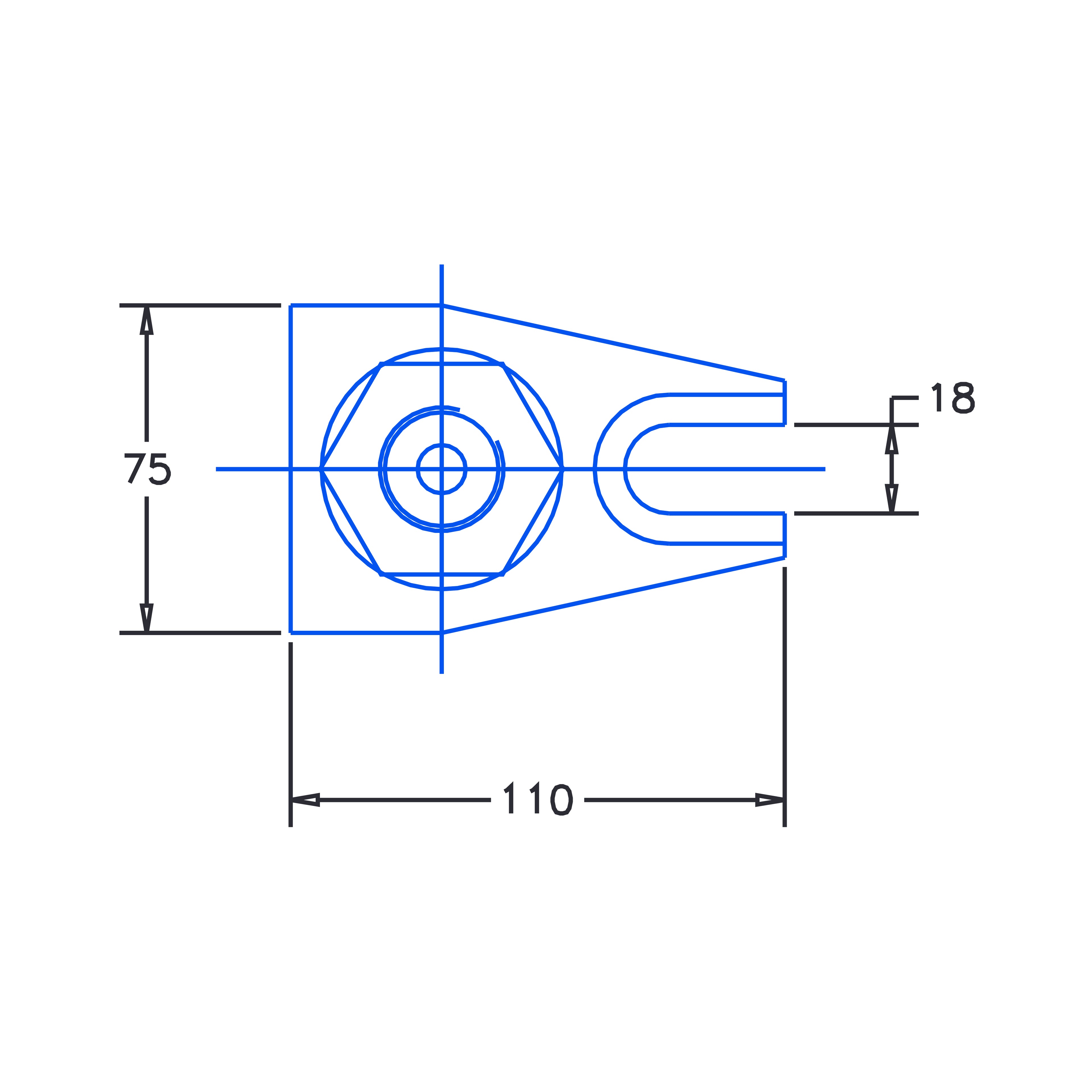 Screw jack with single side flange and Ring Type lock nut